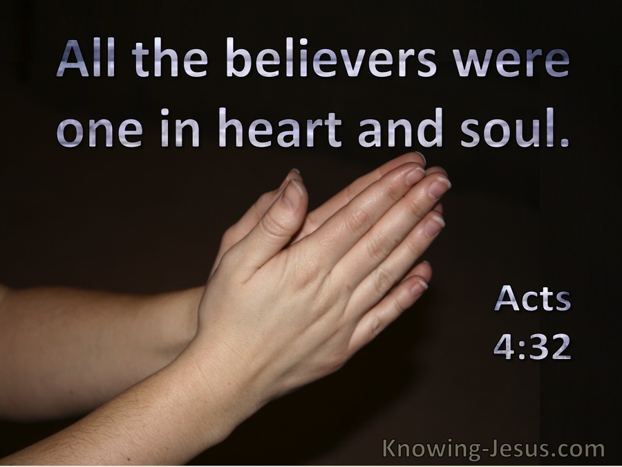 Acts 4:32 All The Believers Were One In Heart And Soul (windows)11:22